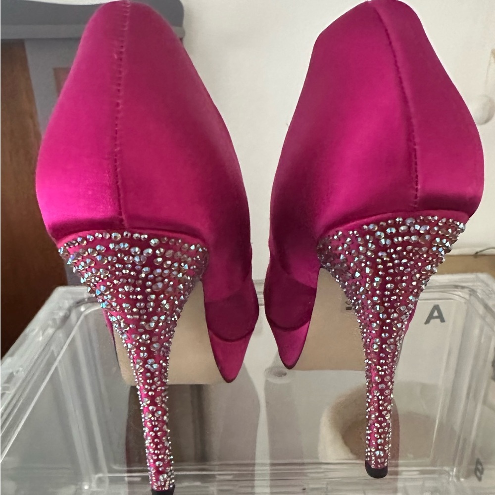 Steve Madden Pink Crystal Embellished Heels